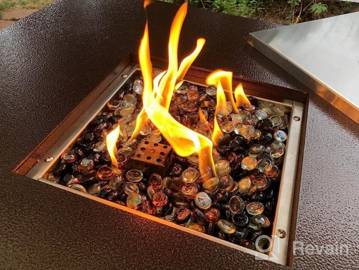 img 1 attached to Enhance Your Fire Experience With Mr. Fireglass 1/2" Reflective Caribbean Blue Fire Glass Beads – Perfect For Fireplaces, Fire Pits, And Landscaping review by Bill Pool