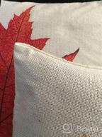 img 1 attached to Set Of 4 Fall Pillow Covers, Decorative Pillow Cases With Autumn Maple Leaves Design, Linen 18"X18" Pillowcases For Couch, Sofa, Bed And Car, Perfect For Fall Decorations review by Alexis Leonard