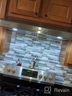 img 1 attached to Marble Look Self-Adhesive Kitchen Backsplash Decorative Tiles (10 Tiles) - LONGKING review by Robert Tirona