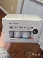 img 1 attached to Morovan Dip Powder Nail Kit Starter: 8 Colors Glow In The Dark Manicure Set For French Nails Art review by Douglas Holla