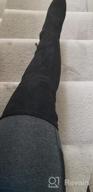 img 1 attached to Women'S Black Over The Knee Chunky Heel Boots Size 7.5 M US By TOETOS Prade-High review by Dave Calabro