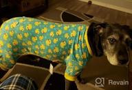 img 1 attached to Stretchable Yellow Duck Dog And Cat Pajamas For Small Dogs - Soft Material Dog Apparel For Comfy Sleepwear review by Matt Venable
