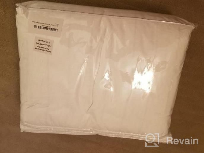 img 1 attached to TILLYOU King Size 100% Washed Cotton Waffle Weave Duvet Cover 3-Piece Soft Bedding Set, Solid Patterned White 90X104. review by Yvonne Mok