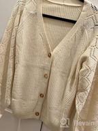 img 1 attached to 🧥 EVALESS Women's V-Neck Crochet Patchwork Button Down Cardigan Sweater - Long Sleeve Solid Knit review by Lukundo Lim