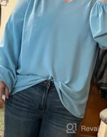 img 1 attached to Stylish Business Casual Tops For Women: GRAPENT Pleated V Neck Blouses With Long Sleeve. review by Jay Huang
