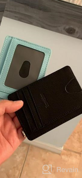 img 1 attached to RFID Blocking Credit Card Holder Wallet For Men And Women With Detachable D-Shackle - EcoVision Slim Minimalist Front Pocket Design review by Seth Wood