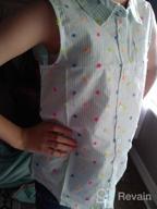 img 1 attached to Sleeveless Chambray Multi Dots Girls' Tops, Tees & Blouses by Amazon Brand review by Stephanie Williams