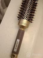 img 1 attached to AIMIKE Round Brush, Nano Thermal Ceramic & Ionic Tech Hair Brush, Round Barrel Brush With Boar Bristles For Blow Drying, Styling, Curling, Add Volume & Shine (2.9 Inch, Barrel 1.7 Inch) + 4 Free Clips review by Nick Moo