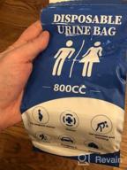 img 1 attached to 800ML Disposable Urinal Bag For Travel, Emergency Portable Pee And Vomit Bags (12 PCS) By DIBBATU - Unisex Urinal Toilet Bag Suitable For Camping, Traffic Jams, Pregnant Women, Patients & Kids review by Darian Massey