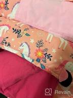 img 1 attached to Wildkin Original Nap Mat With Reusable Pillow For Boys And Girls, Perfect For Elementary Sleeping Mat, Features Hook And Loop Fastener, Soft Cotton Blend Materials Nap Mat For Kids (Unicorn) review by Kimberly Allen