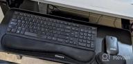 img 1 attached to Ergonomic Keyboard Tray With Retractable Drawer - Sliding Under Desk Platform [26” X 10”] For Mouse And Keyboard, Easy Assembly Without Tools Or Screws Needed (Black) By BigTron review by Juice Jali