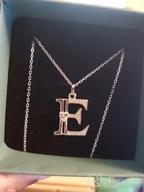 img 1 attached to 💎 Sianilvera Initial Necklace: Stylish Sterling Silver 26 Alphabet Pendant - Perfect Jewelry Accessory review by Tara Wilson