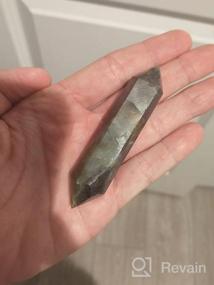 img 6 attached to Labradorite Healing Crystal Wand - 6 Faceted Reiki Chakra Stone For Meditation And Decor
