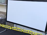 img 1 attached to JWSIT 120 Inch Outdoor Movie Screen - Upgraded 3 Layer PVC 16:9 Projector Screen With Stand And Carrying Bag For Home Backyard Rear Projection review by John Shorter