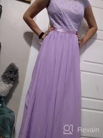 img 6 attached to Get Ready To Dazzle - DRESSTELLS Bridesmaid Lace Maxi Dress, Perfect For Weddings And Proms!