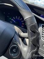 img 1 attached to 14 Inch Blue Steering Wheel Cover - PINCTROT Small Size W/ Great Grip & 3D Honeycomb Anti-Slip Design review by Jon Russell