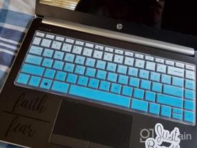 img 5 attached to Защитите и персонализируйте свой 14-дюймовый ноутбук HP Pavilion с помощью крышки клавиатуры цвета Ombre Pink, совместимой с сериями CF, DK, DQ, FQ