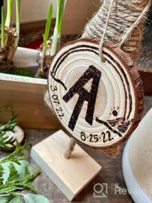 img 5 attached to 30Pcs 2.4"-2.8" Unfinished Wood Slices With Hole - Rustic Wedding Decorations, Round Coasters & Halloween/Christmas Ornaments DIY Arts Crafts Kit