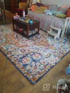 img 1 attached to Red Bohemian Area Rug 5' X 7' With Vintage Distressed Look - Rugshop review by Michael Boonme