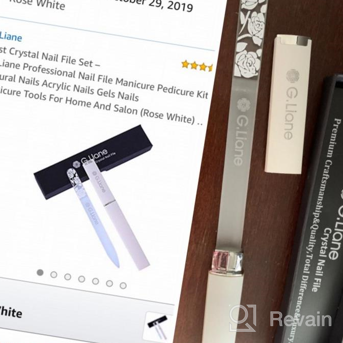img 1 attached to Get Salon-Quality Nails At Home With G.Liane'S Safe And Gentle Glass Nail File In Rose Yellow review by Richard Deng