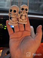 картинка 1 прикреплена к отзыву Celebrate Valentine'S Day In Gothic Style With Cute Sugar Skull Car Mirror Hanging Accessories от Timothy Bobbert