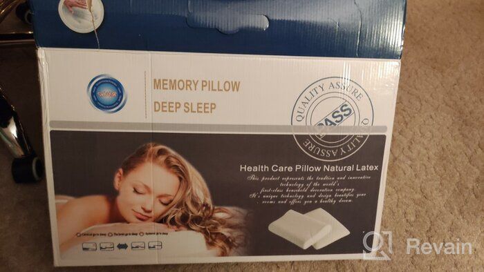 img 1 attached to Orthopedic pillow 55x35cm, Memory Pillow latex Pillow, 10cm height. review by Barbara Cherubini Kl ᠌