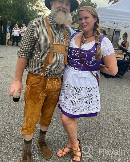 img 1 attached to Get Ready For Oktoberfest With Our Stunning 3-Piece Purple Embroidered Dirndl Dress review by Steve Collins