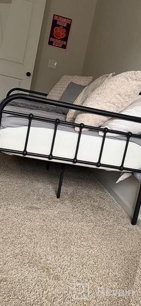 img 1 attached to Twin Metal Daybed Frame With Platform Base And Slats - Ideal Sofa Bed For Living Room Or Guest Room - Dark Copper Finish - Box Spring Replacement review by Ben Diesel
