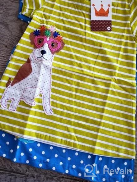 img 1 attached to Cute And Comfy: Little Girls Cotton Unicorn Dress With Striped Jersey Design – Perfect For 2-7 Years review by David Roberts