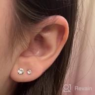 img 1 attached to 5 Pairs Hypoallergenic Cubic Zirconia Stud Earrings For Women Men Girls - Statement Cartilage Fashion Surgical Steel Helix review by Duane Rogers