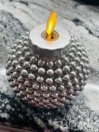img 1 attached to Set Of 2 Luminara Flameless Moving Flame Candle Ornaments - Silver (3.5" X 4.25") With Remote Control - Unscented Real Wax Embossed Pearl Metallic Paint Finish review by Motogp Portillo