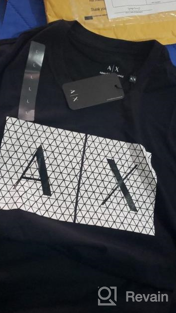 img 1 attached to 👕 Armani Exchange Crew Neck Black T-Shirt for Men - Men's Clothing in T-Shirts & Tanks review by Pavan Cormier