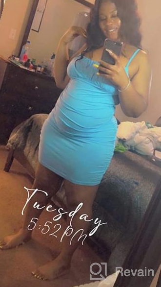 img 1 attached to Flaunt Your Curves With This Gorgeous Verdusa Ruched Mini Cami Bodycon Dress For Women review by Chris Burks