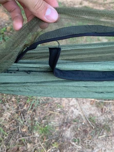 img 1 attached to KEPEAK Camping Hammock: Lightweight Nylon Portable Netting For Backpacking, Travel & Beach! review by Luis Estrella