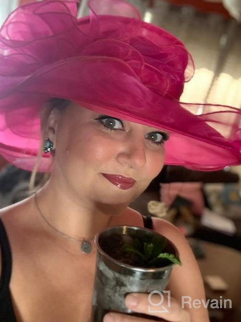 img 1 attached to Stunning Wide Brim Kentucky Derby Church Hat For Women - Perfect For Bridal Tea Parties And Weddings, In Yellow Fascinator Style review by Tom Childress