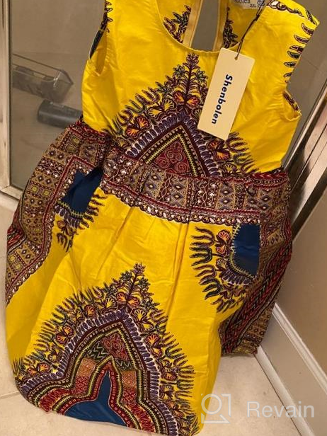 img 1 attached to 👗 Shenbolen Dashiki African Tradition Dresses for Girls - Stylish Clothing in Beautiful Dresses review by Kristen Jain