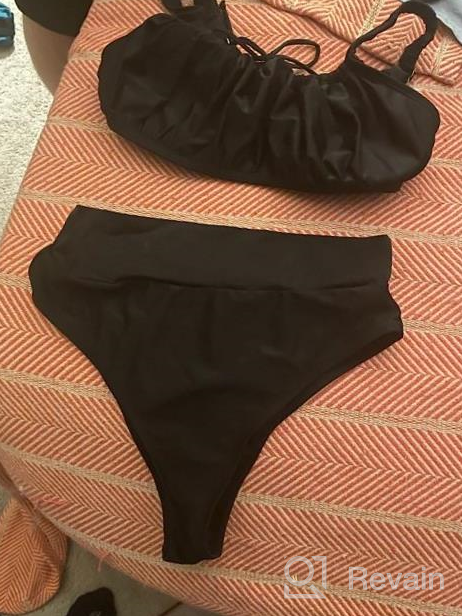 img 1 attached to Flaunt Your Beach Body In Cutiefox'S Push Up High Waist Bikini Sets review by Dawn Kraft