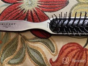 img 3 attached to Cricket Visage 390 Hair Brush: Styling, Detangling & Blow Drying For All Hair Types - Anti-Static Nylon Bristles & Aluminum Handle - Made In Korea