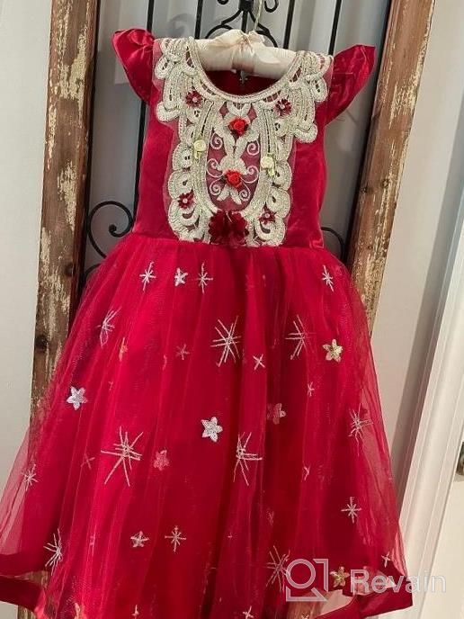 img 1 attached to Puffy Tulle Ball Gowns For Little Girls: Flower Lace Long Princess Dress Ideal For Wedding, Bridesmaid, Pageant, Party, And Communion review by Sherita Dixon