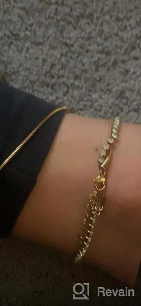 img 1 attached to Dazzle Your Ankles With Sovesi'S Gold Stainless Steel Flat Snake Chain Anklet - Perfect For The Beach! review by Andrew Roberts