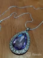 img 1 attached to Teardrop Amethyst Necklace - Vcmart 💜 Fashion Jewelry Gift for Girls with Amulet review by Tracy Shelton