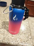 img 1 attached to 🚰 AMITER Stainless Steel Vacuum Insulated Water Bottle with Wide Mouth Straw Lid & Handle Lid - BPA Free, Leakproof Sport Water Jug Flask Thermos - Ideal for Travel, Gym, Hiking - Available in 22oz, 32oz, 40oz, 64oz, 128oz sizes review by Steven Harper