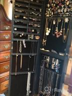 img 1 attached to Plaza Astoria Wall/Door-Mount Jewelry Armoire, Black review by Tanya Jenkins
