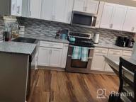 img 1 attached to Marble Look Self-Adhesive Kitchen Backsplash Decorative Tiles (10 Tiles) - LONGKING review by Sin Gabriel