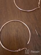 img 1 attached to Cocadant Set of 3 Big Hoop Earrings for Women with Sensitive Ears - Stainless Steel in 14K Gold, Rose Gold, and Silver Plating review by Dominic Kimbro