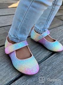 img 6 attached to 🌈 ADAMUMU Glitter Toddler Princess Colorful Flats for Girls' Shoes
