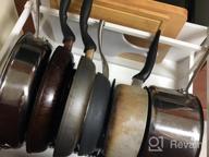 img 1 attached to Maximize Your Kitchen Space With AHNR'S 10+ Pans And Pots Lid Organizer Rack Holder In Red review by Eric Wright