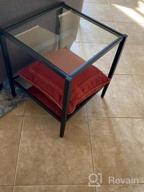 img 1 attached to Stylish And Functional: Hera Blackened Bronze Square Side Table With Clear Shelf (20 Inch Wide) review by Don Wilson