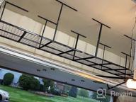 img 1 attached to FLEXIMOUNTS 4X8 Overhead Garage Storage Rack | Heavy Duty 600Lbs Weight Capacity Adjustable Metal Ceiling Organization System | Hammertone review by Jamal Gerrero