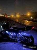 img 1 attached to Multicolor LED Motorcycle Atmosphere Light Kit - 10 Flexible RGB Strips With Ground Effect For Enhanced Illumination And Style review by Dan Rivera